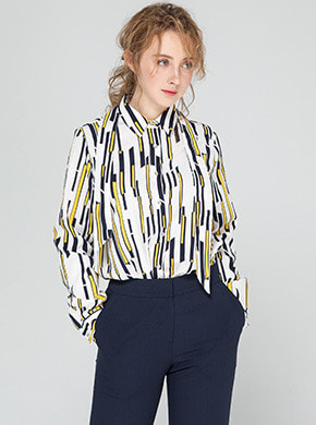 Patterned Blouse Yellow