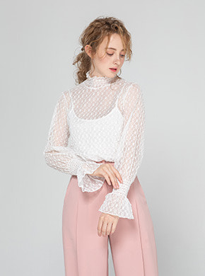 Highneck Laced Blouse