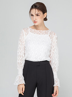 Round Neck Laced Blouse