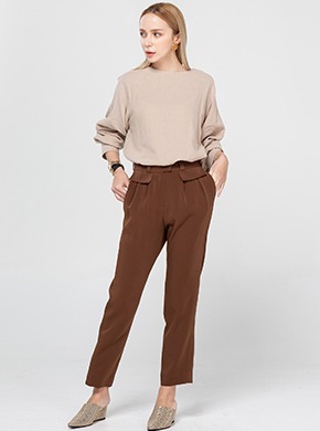 Milpa High-waist Pants Brown
